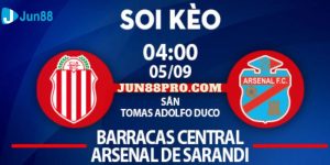 soi kèo Barracas Central vs Arsenal de Sarandi